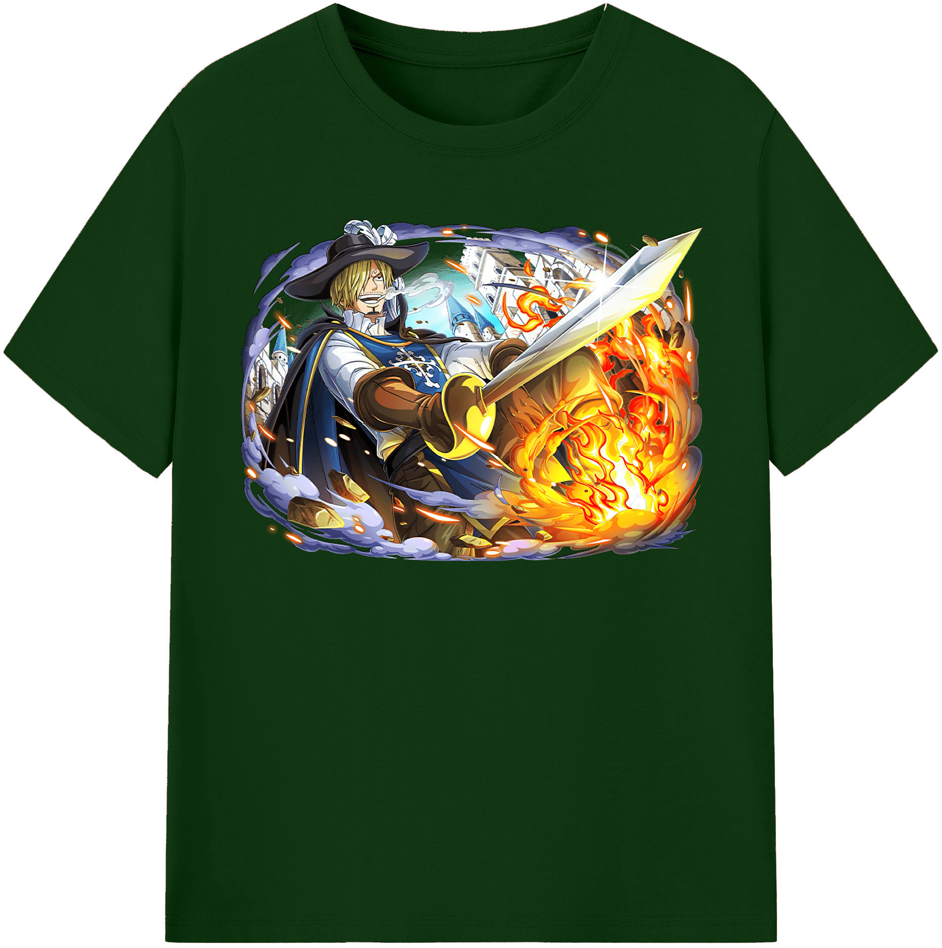 ワンピース サンジ ONE PIECE Sanji 綿100％半袖Tシャツ（フロントプリント）